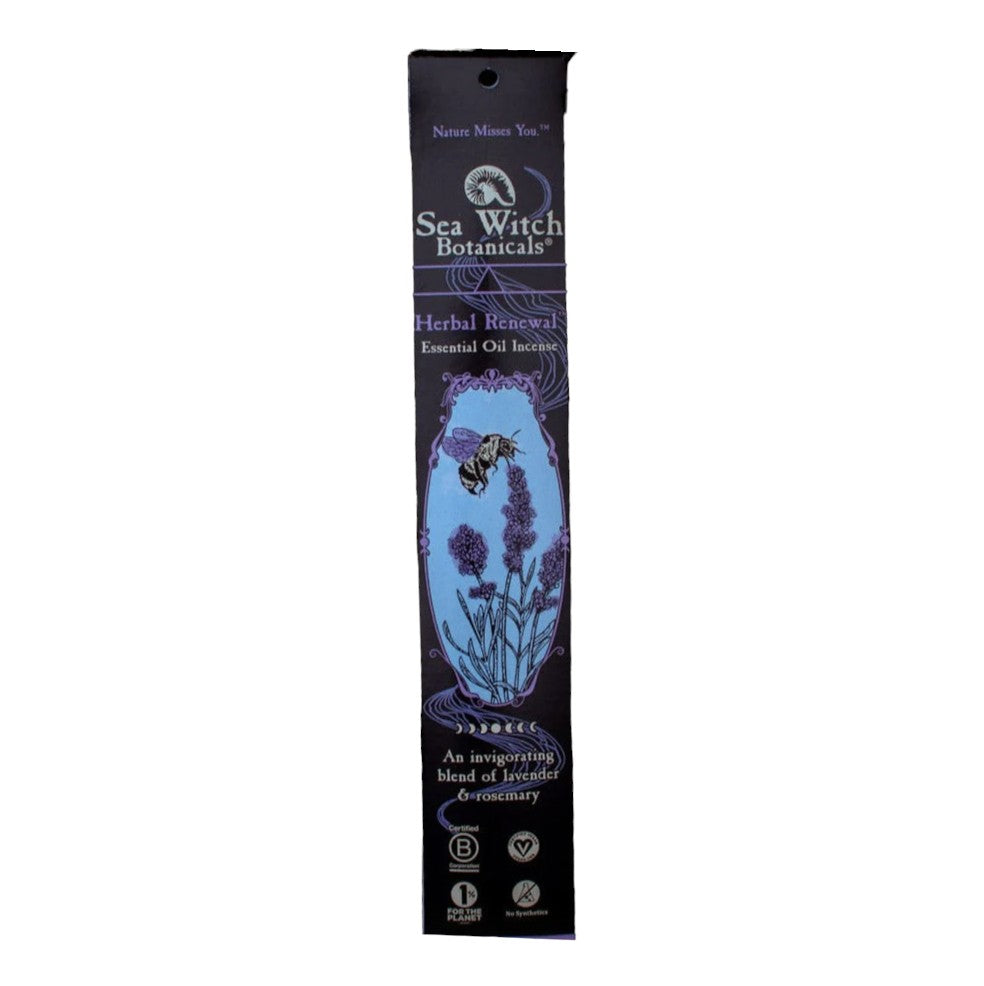 Sea Witch Botanicals - 20 Incense Sticks -  Herbal Renewal