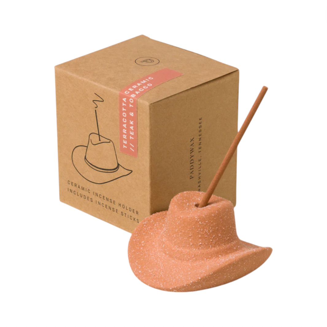 Paddywax - Cowboy Hat Incense Holder - Terracotta