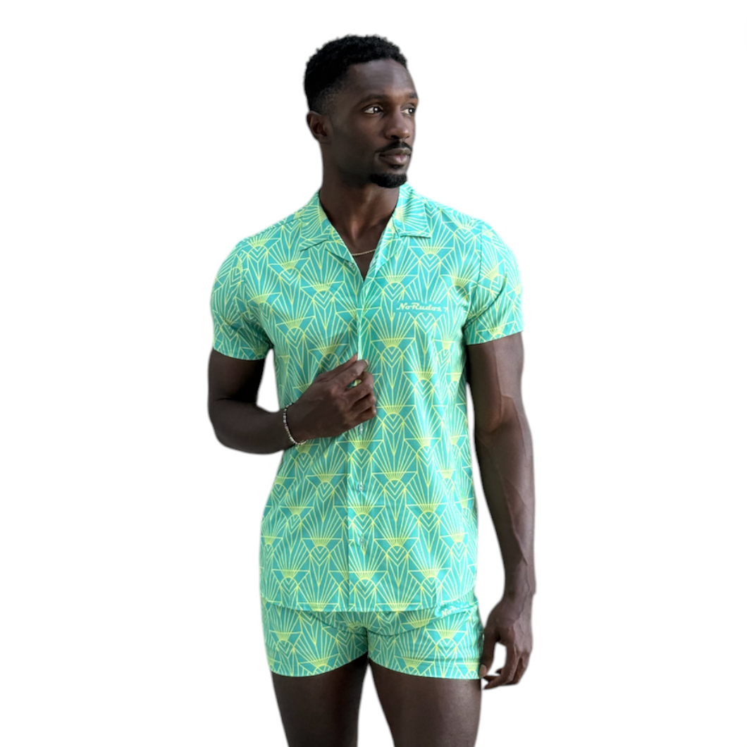 No Rudos - Short Sleeve Button Up Shirt - Jazz Moderne