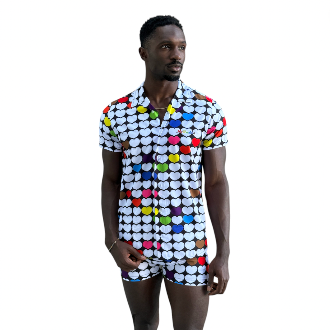 No Rudos - Short Sleeve Button Up Shirt - Love Is Love