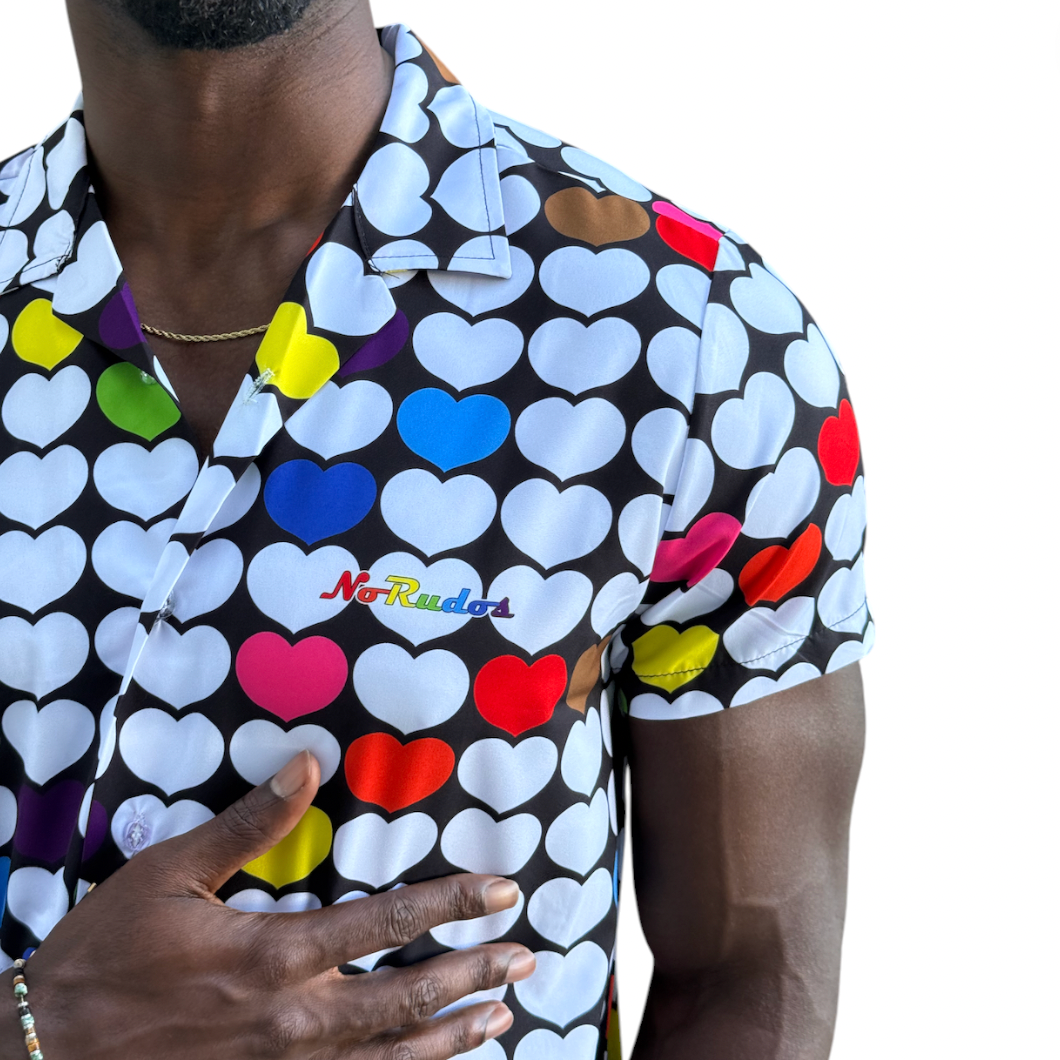 No Rudos - Short Sleeve Button Up Shirt - Love Is Love