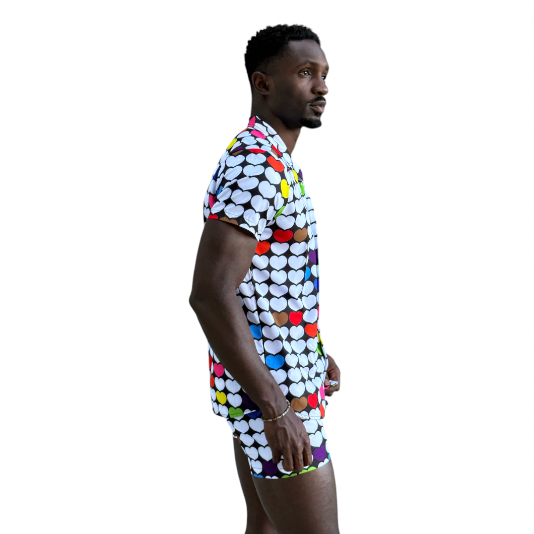 No Rudos - Short Sleeve Button Up Shirt - Love Is Love