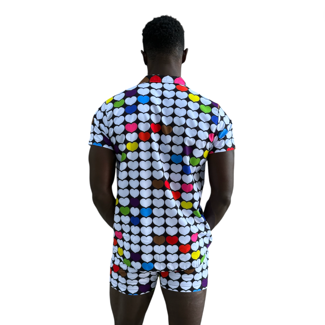No Rudos - Short Sleeve Button Up Shirt - Love Is Love