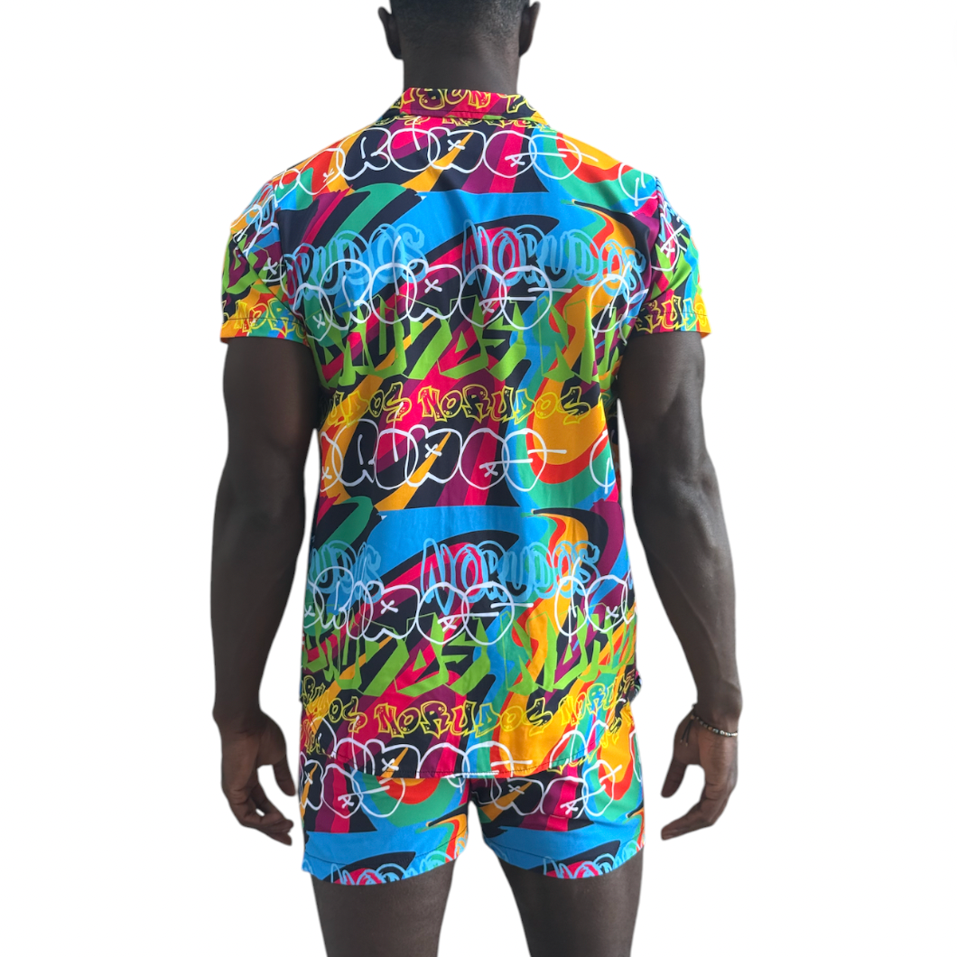 No Rudos - Short Sleeve Button Up Shirt - Graffiti Glamour
