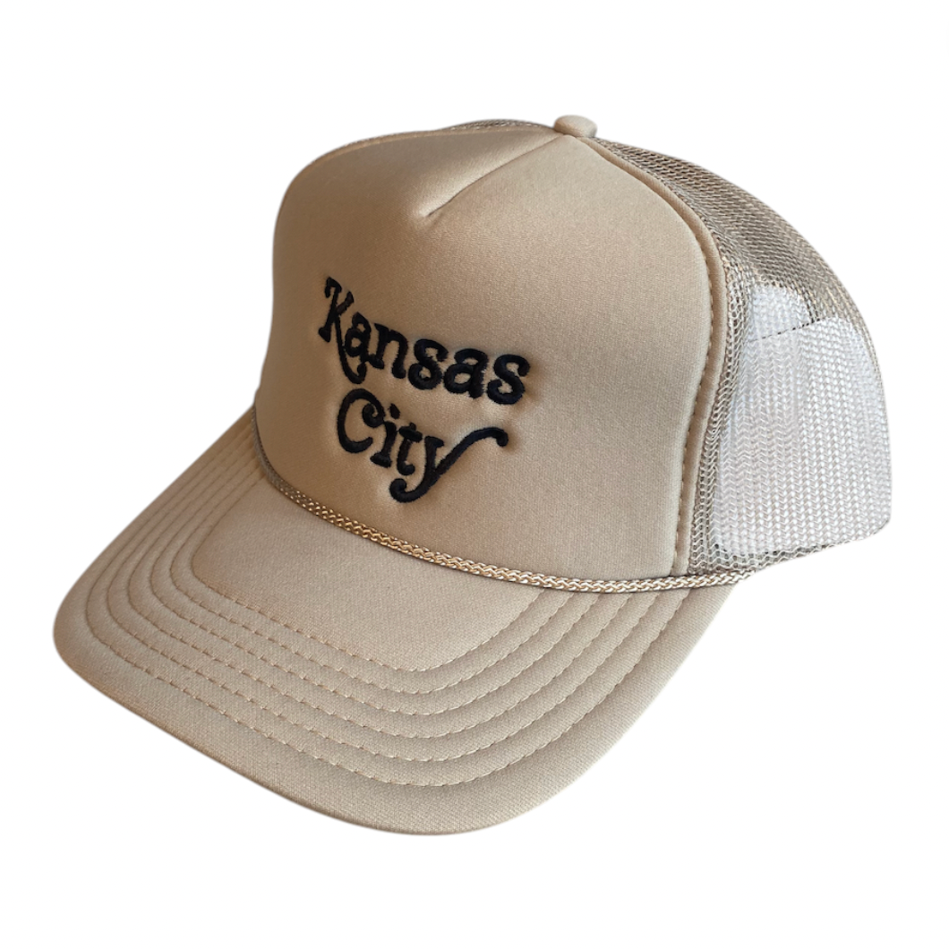 Rowdy Goods - Classic KC Trucker Hat - Embroidered - Khaki