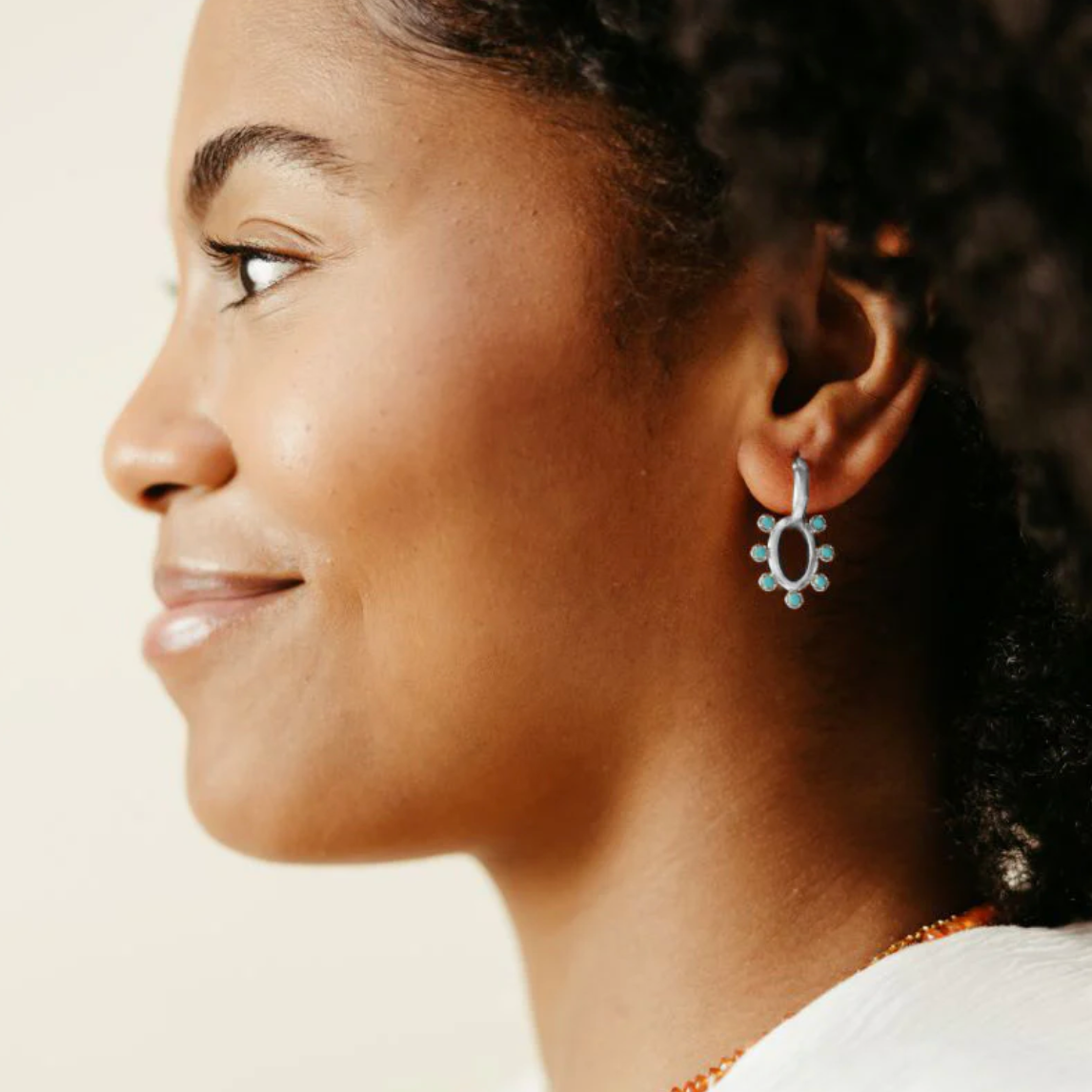 Sierra Winter - Dolly Hoop Earrings - Turquose