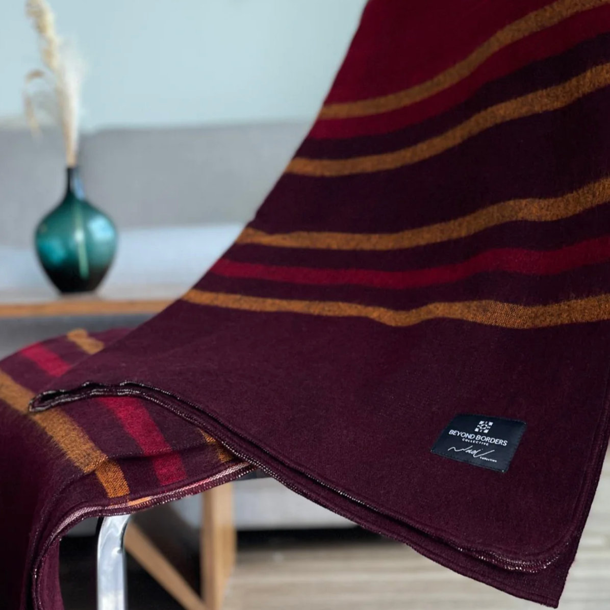Beyond Borders Collective - Tierra Blanket - Redwood