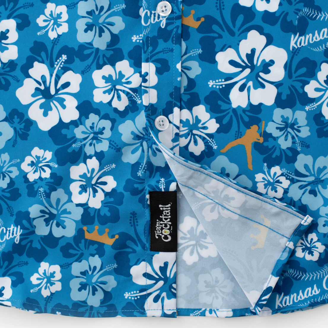 Team Cocktail - KC Royal Floral Unisex Button Up