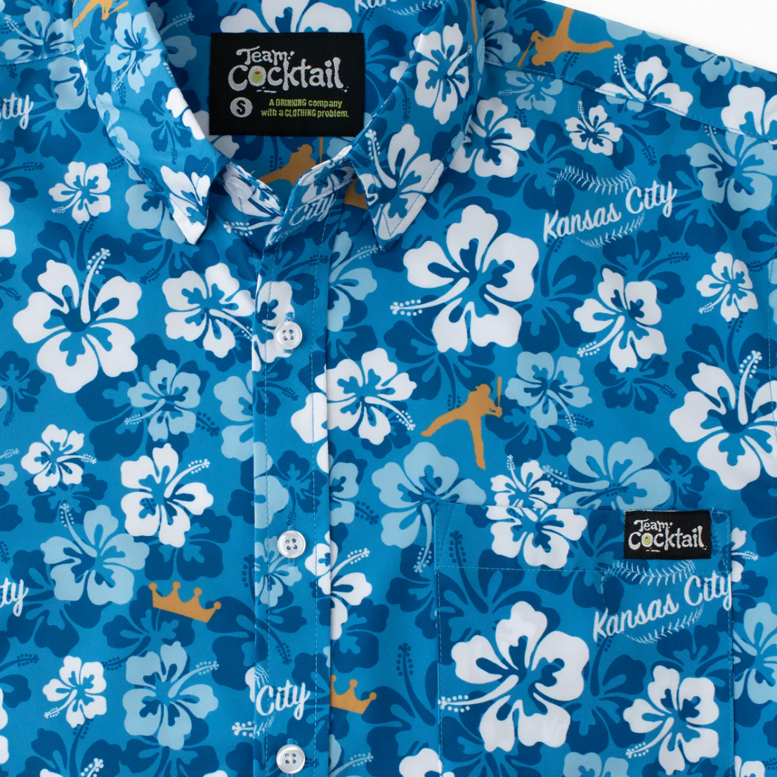 Team Cocktail - KC Royal Floral Unisex Button Up