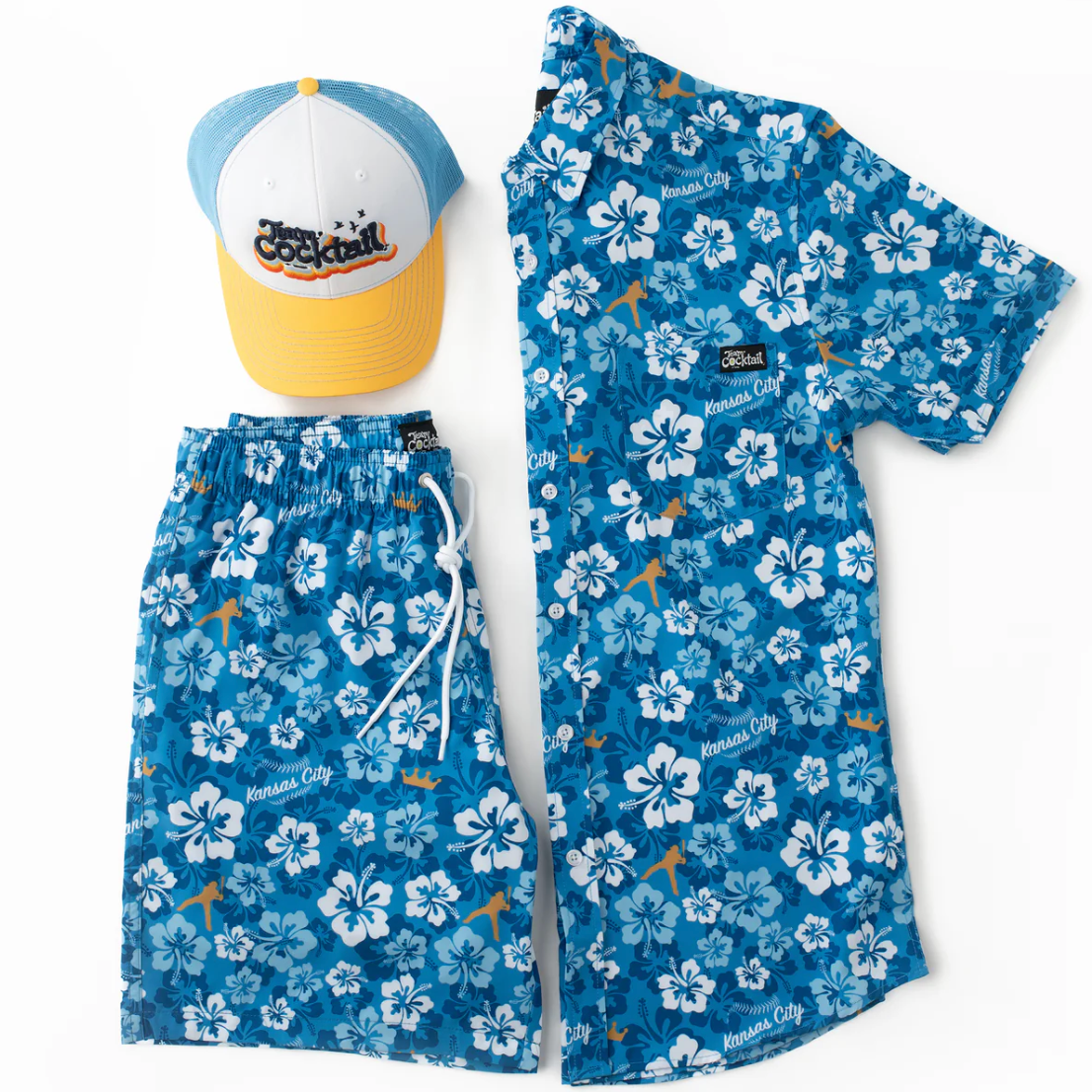 Team Cocktail - KC Royal Floral Unisex Button Up