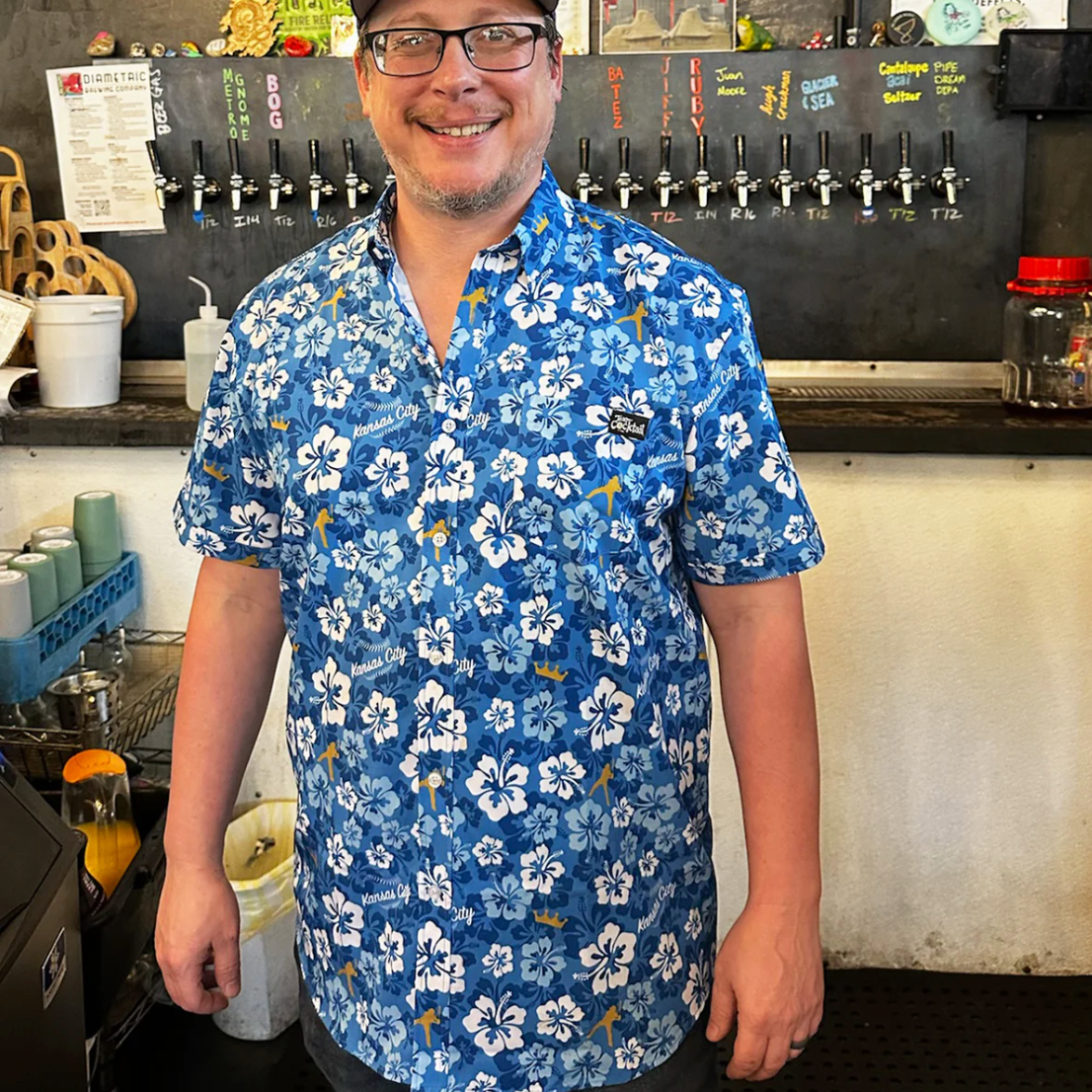 Team Cocktail - KC Royal Floral Unisex Button Up