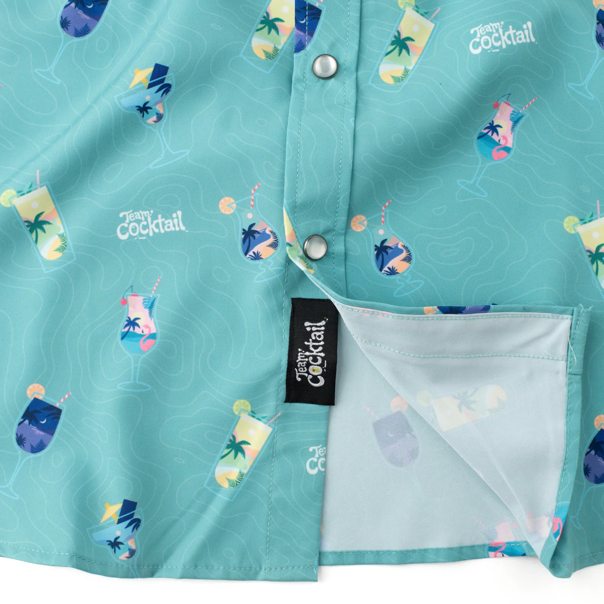 Team Cocktail - Vacation Cocktails Unisex Button Up - Teal