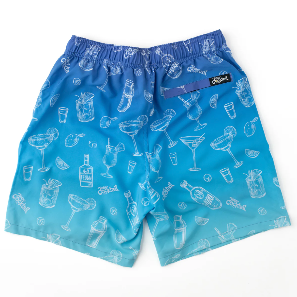 Team Cocktail - Hybrid Swim Shorts - Ombre Sketch Cocktails