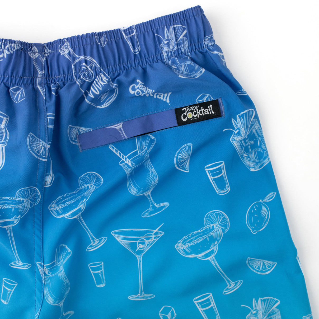 Team Cocktail - Hybrid Swim Shorts - Ombre Sketch Cocktails