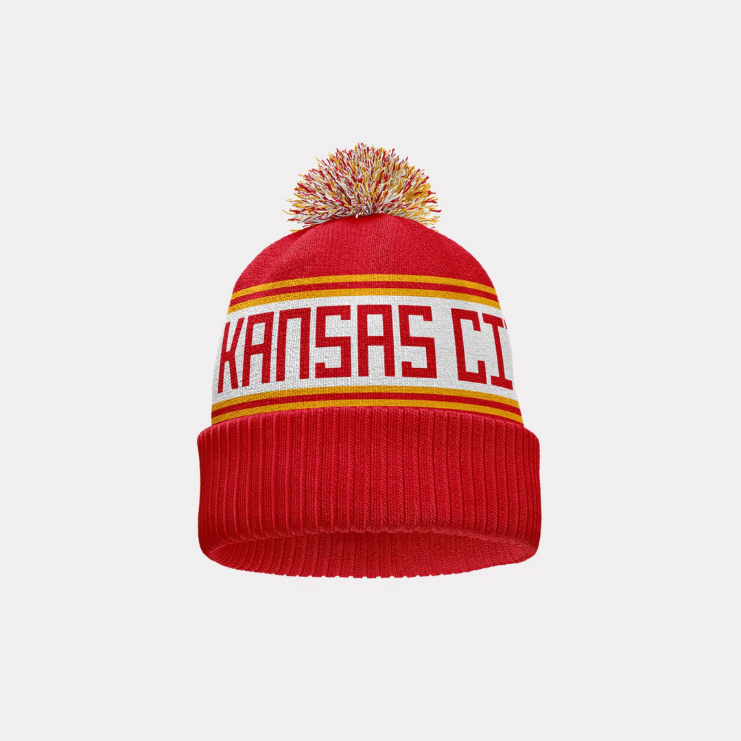 Charlie Hustle - Kansas City Pom Beanie - Red