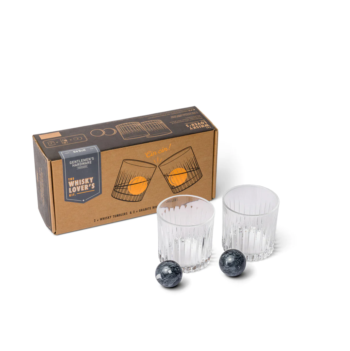 Gentlemen's Hardware - Cocktail Tumbler & Whiskey Stones