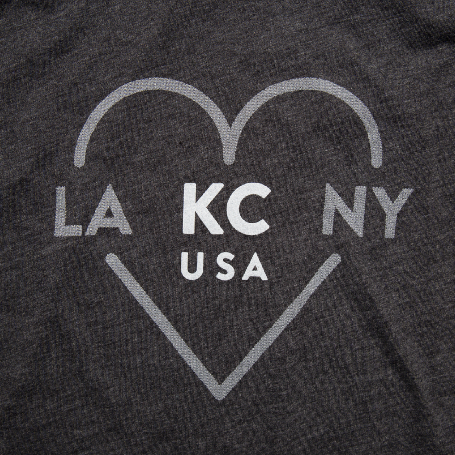Ocean & Sea - LA KC NY Tee - Heather Black