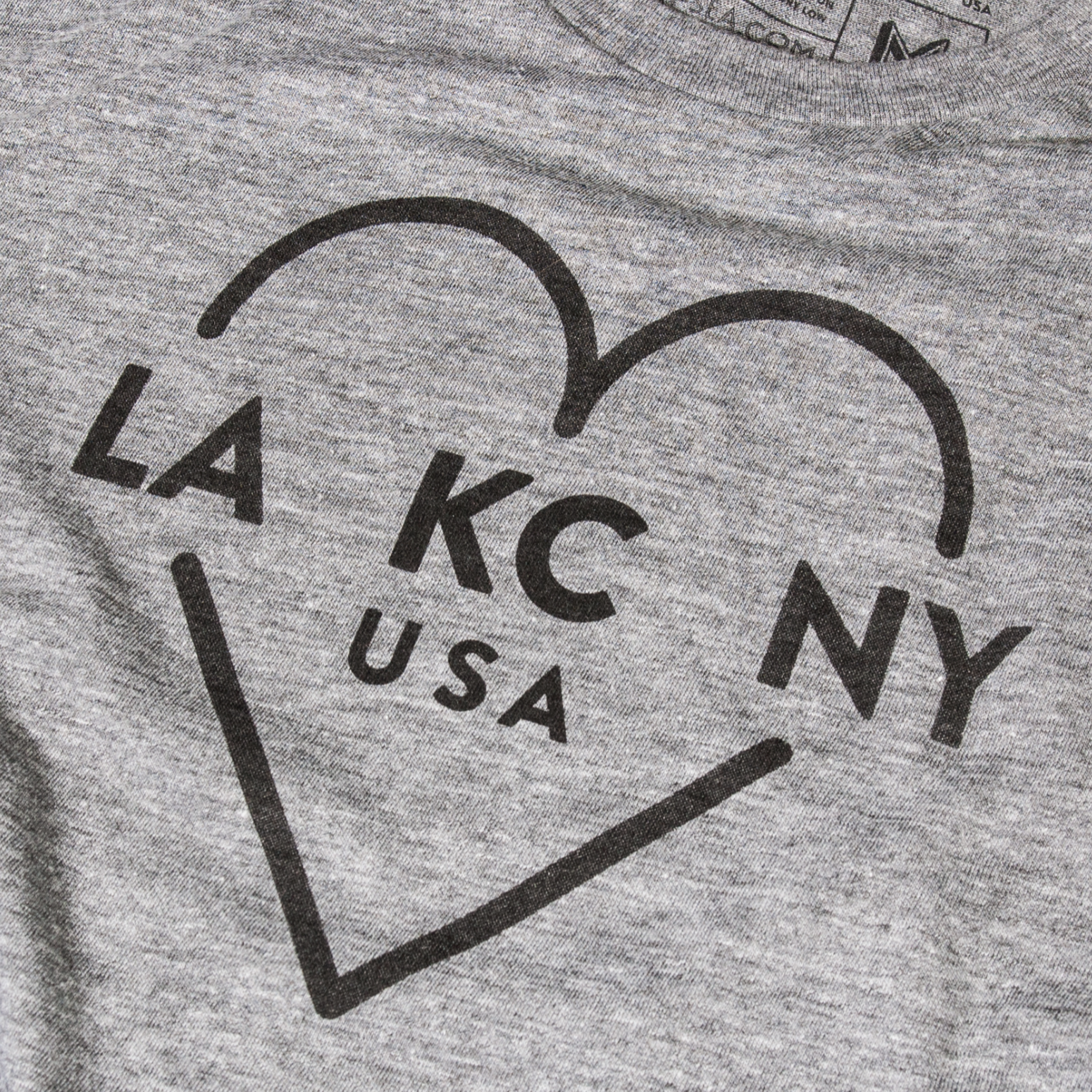 Ocean & Sea - LA KC NY Tee - Heather Grey