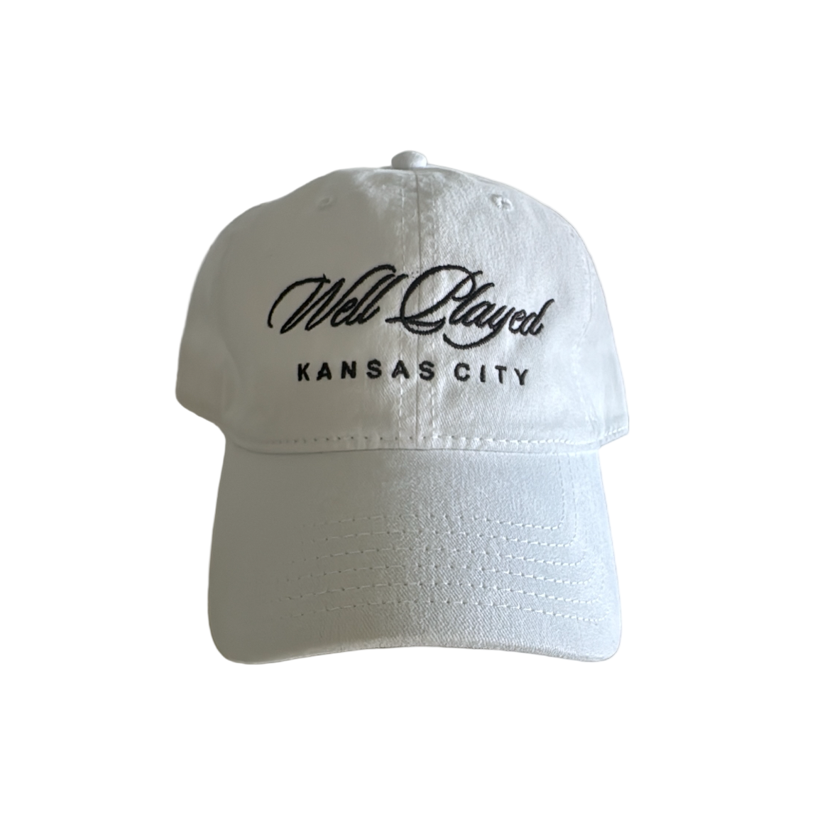 Well Played - Script Dad Hat - White