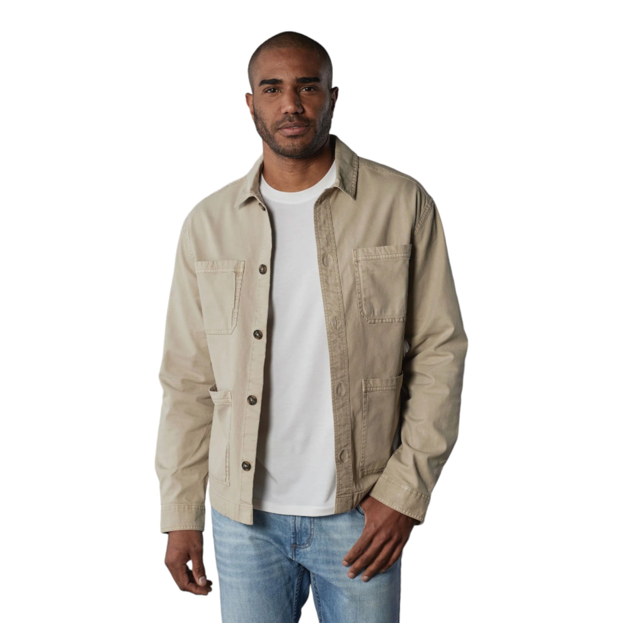 The Normal Brand - James Canvas Overshirt - Sand Dune