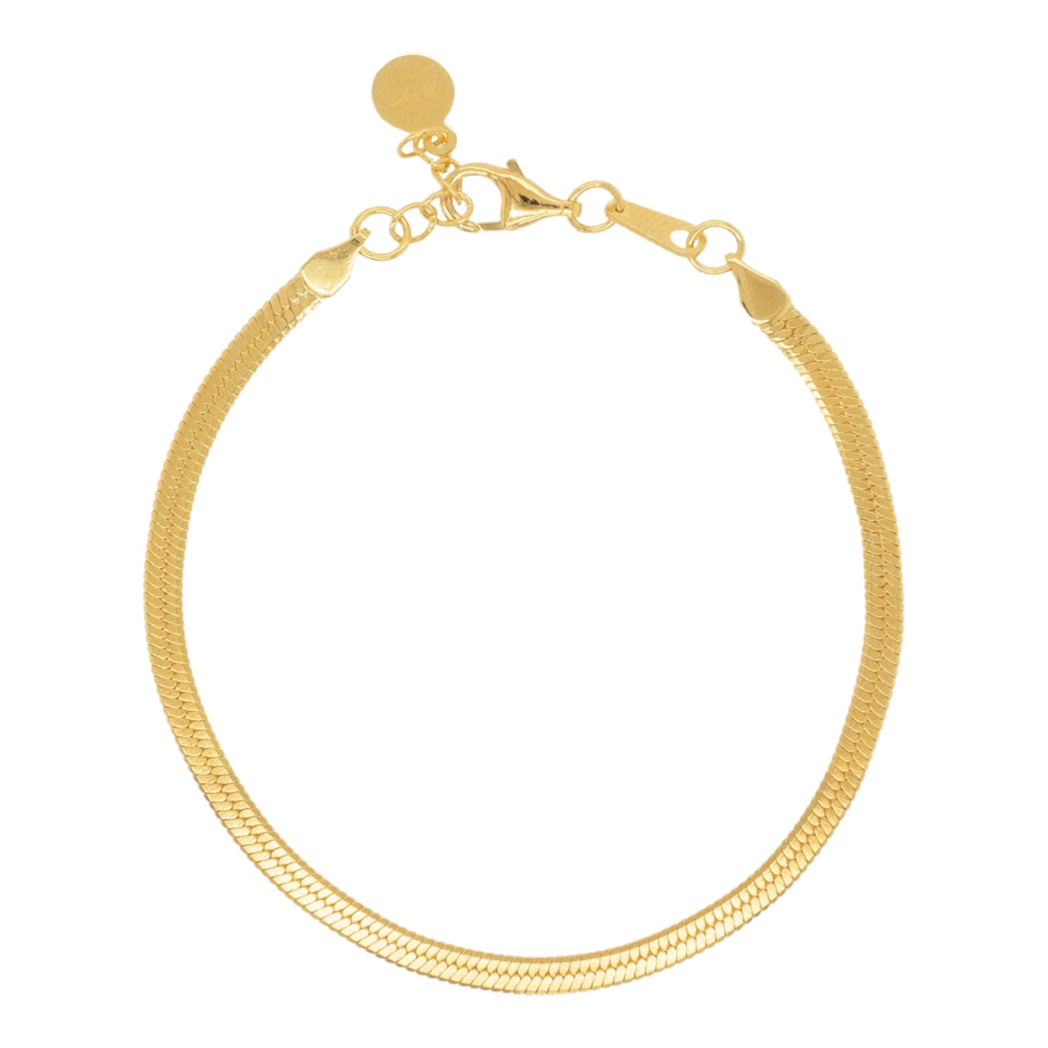 Mod + Jo - Florence Herringbone Bracelet - Gold Vermeil