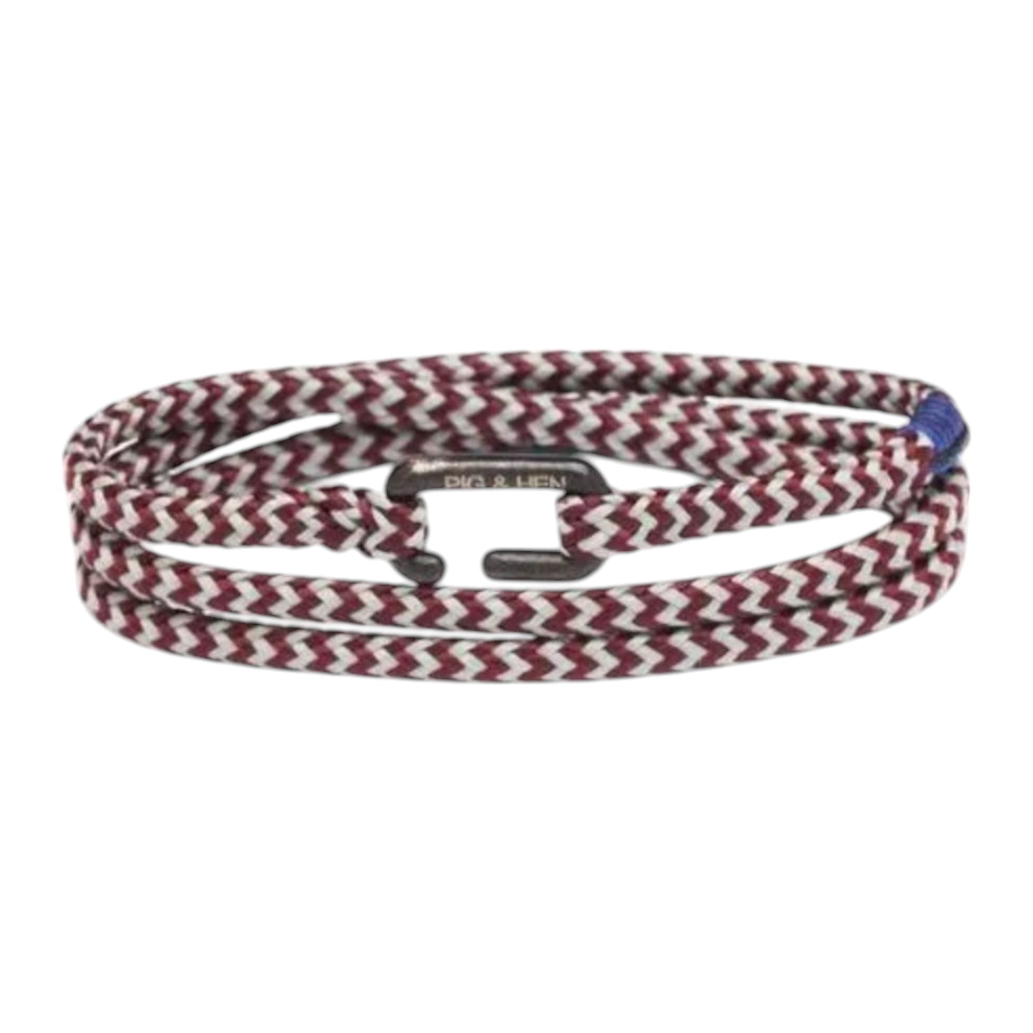 Pig & Hen - Savage Sam Bracelet - Bordeaux / Light Grey / Black