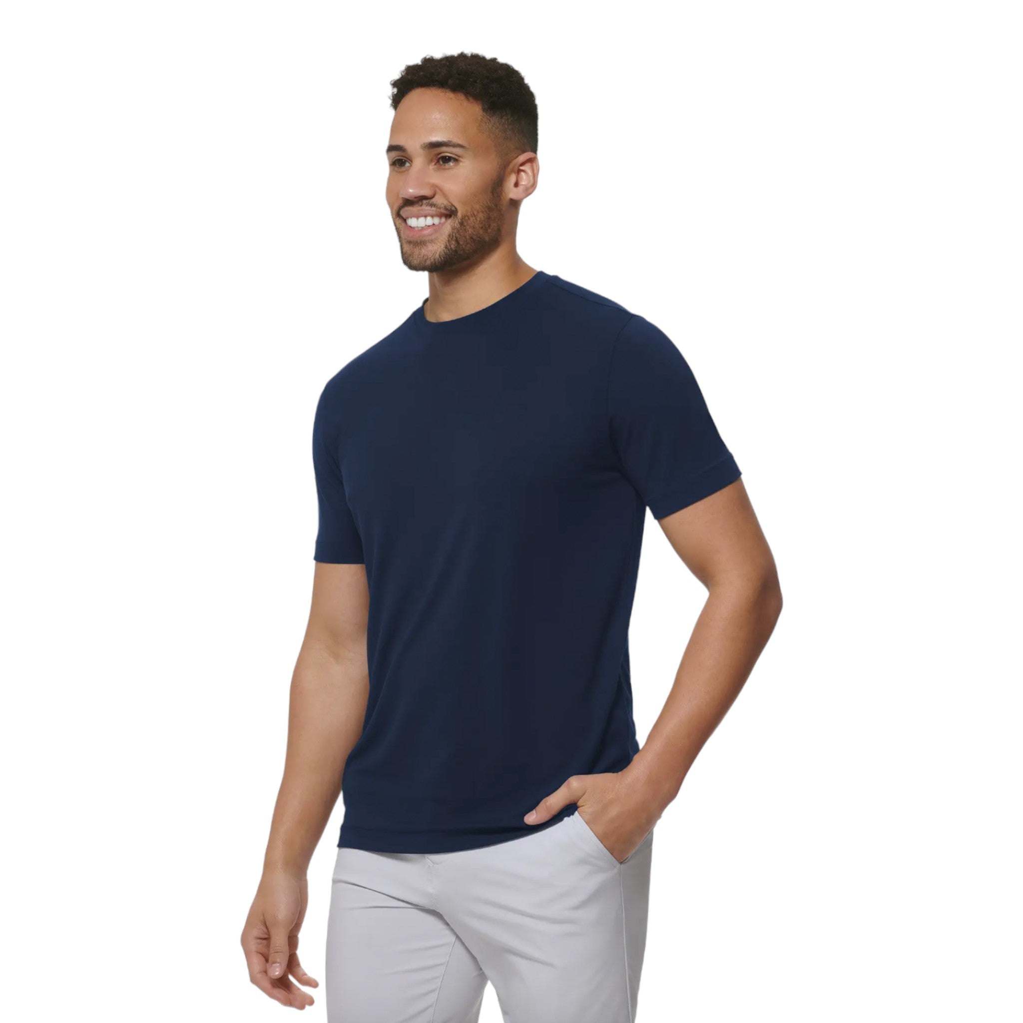 Mizzen & Main - Knox Short Sleeve T-Shirt - Navy Solid