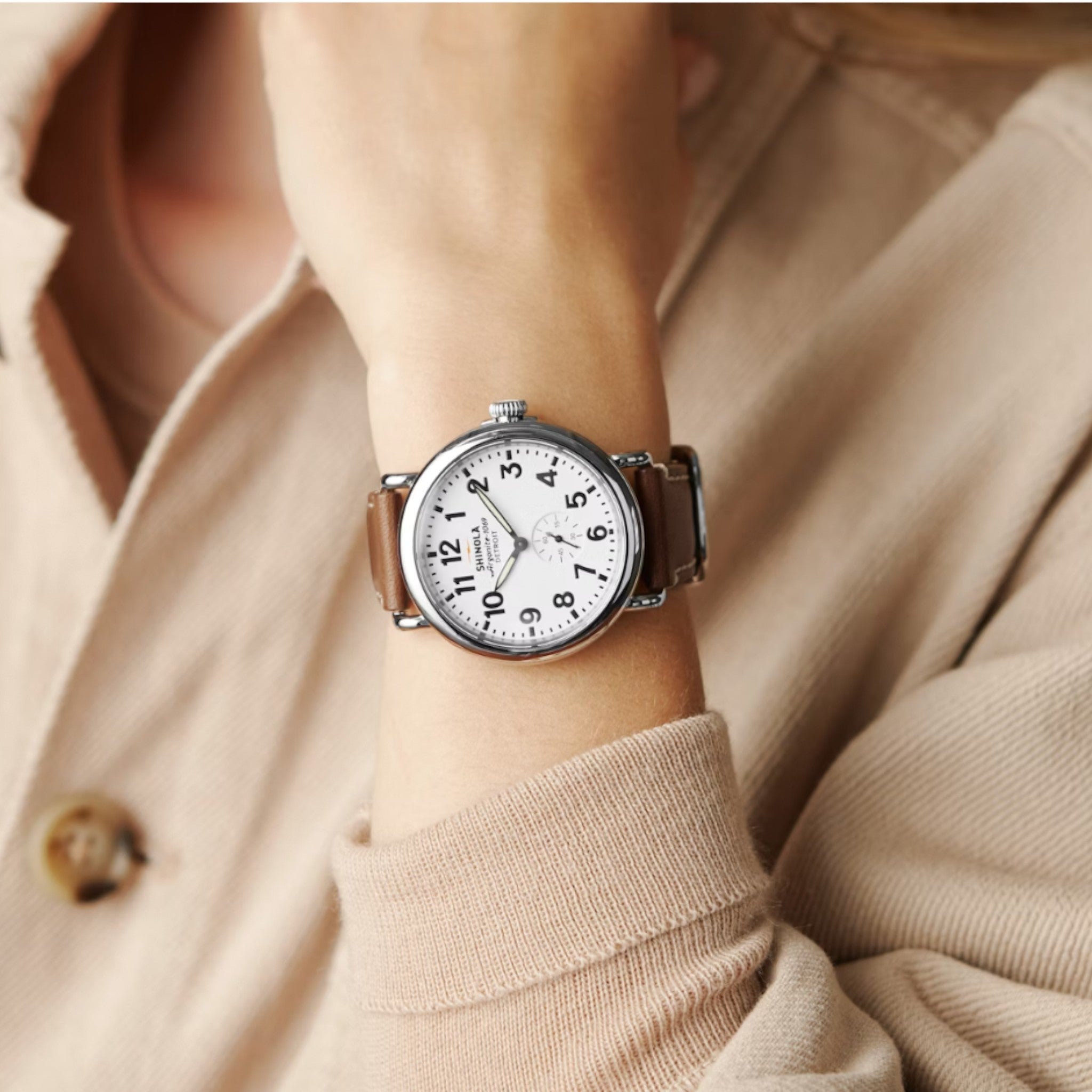 Shinola - Runwell 41mm Watch - White Dial