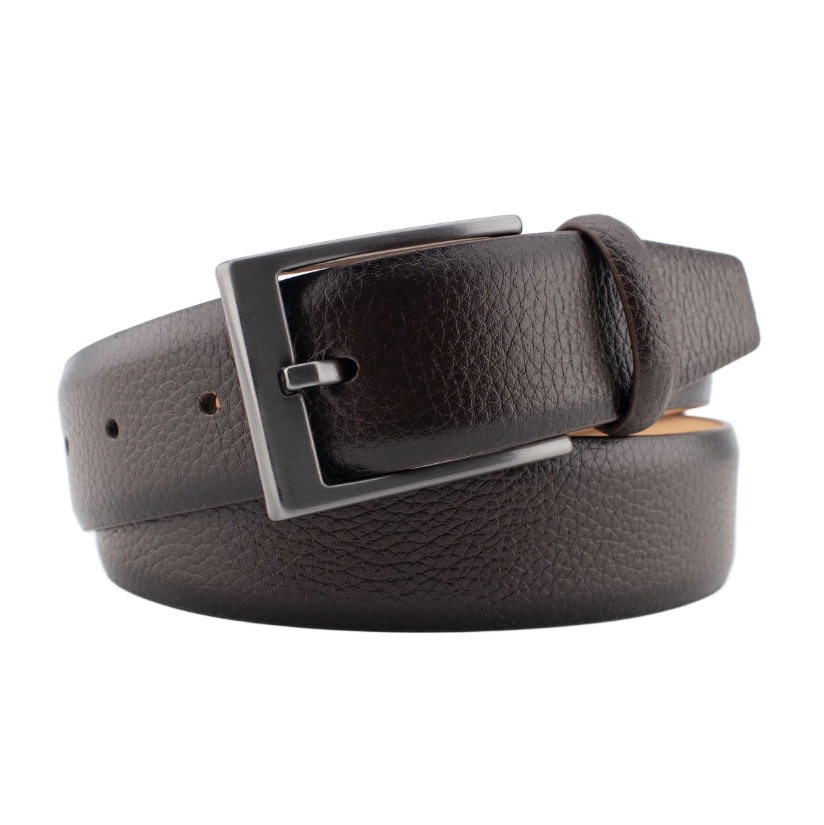 DIBI - Full Grain Leather Belt - Dark Brown