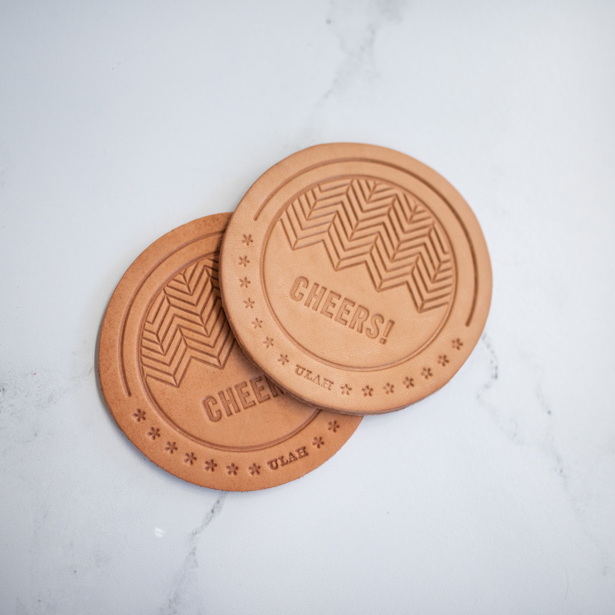 Leather Coasters - ULAH by Foxtrot - Set of 2