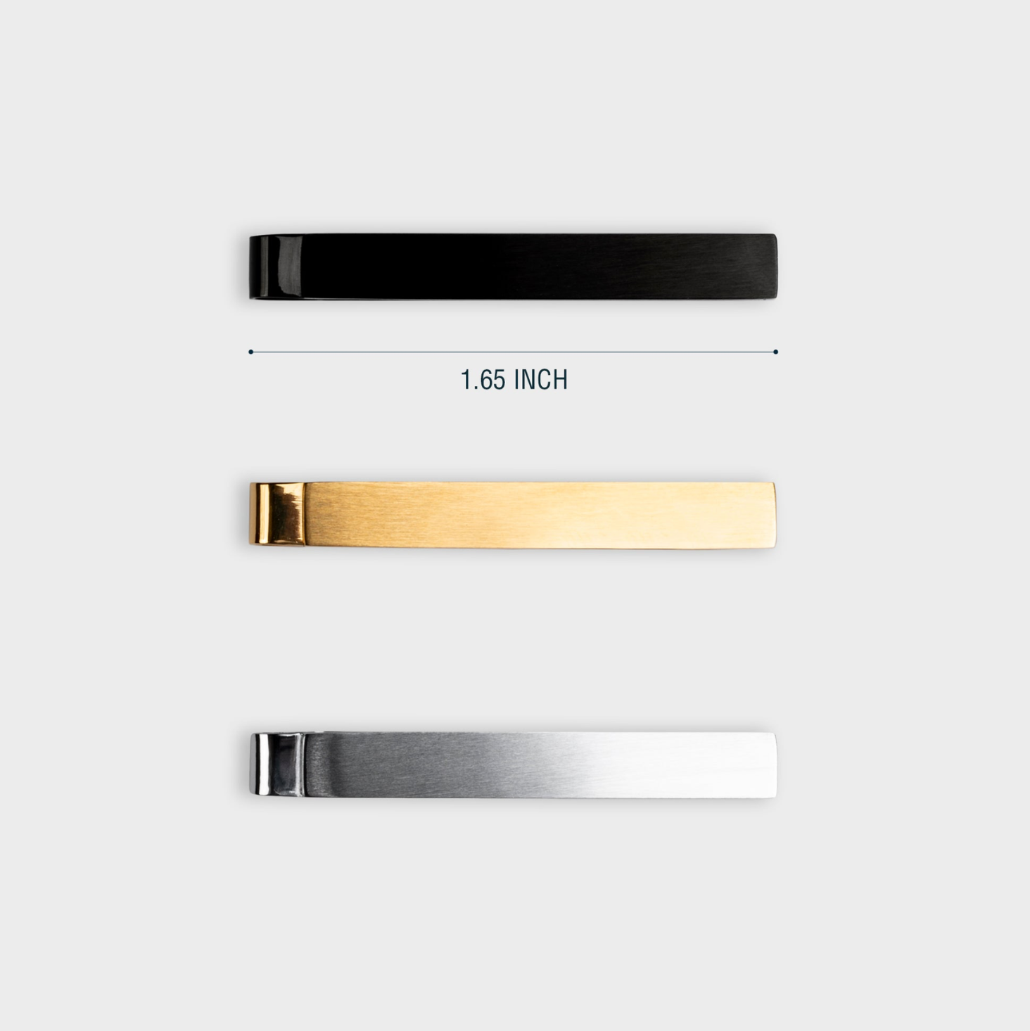 Wurkin Stiffs - The Slim Tie Bar Pack of 3 - Black, Silver, Gold