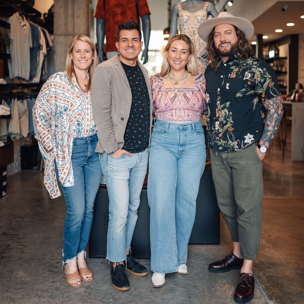 Luna co-owners Elise, Joey, and Buck, standing with Sierra Otto in front of ULAH