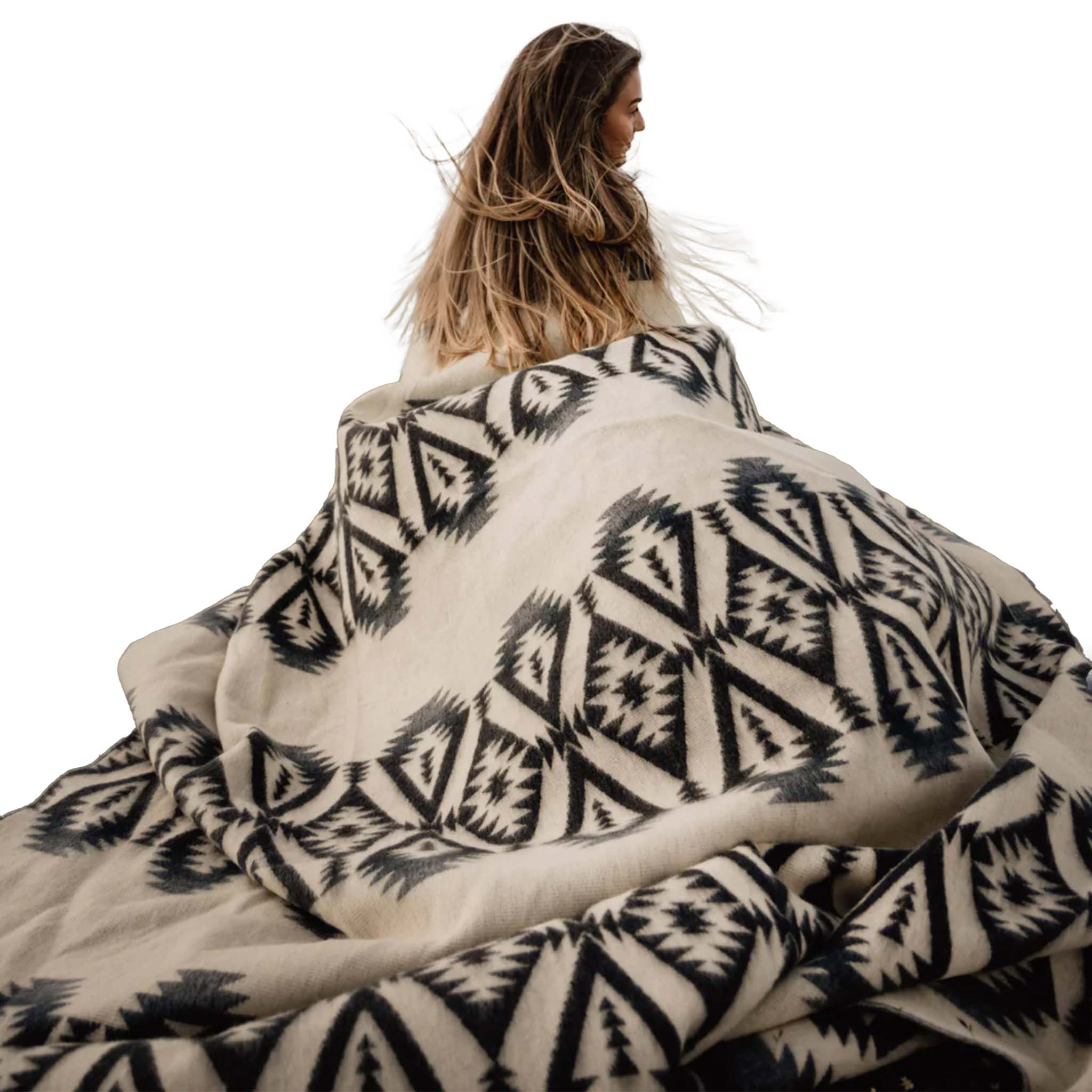 Beyond Borders Collective - Quichua Blanket - Greyscale