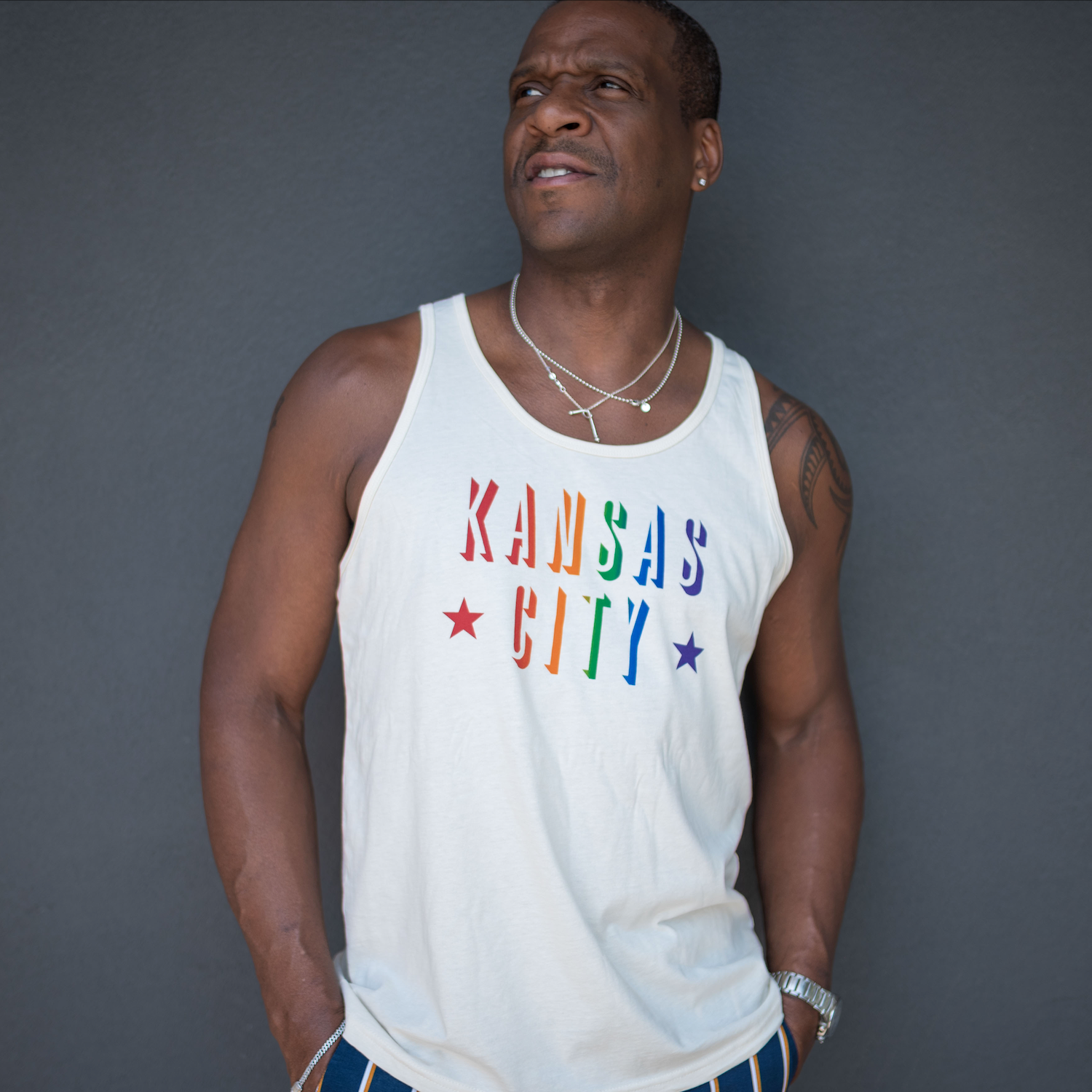 ULAH - Rainbow Kansas City Tank Top - Natural