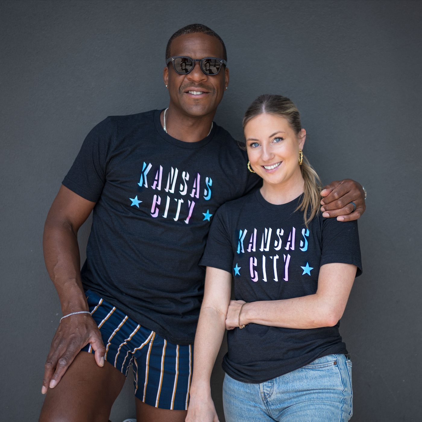 ULAH - Trans Flag Kansas City Tee - Black Heather
