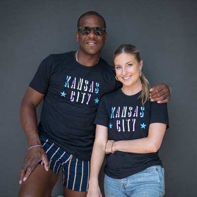 ULAH - Trans Flag Kansas City Tee - Black Heather