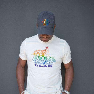 ULAH / SANDLOT - KC Pride Dad Hat - Destroyed Charcoal