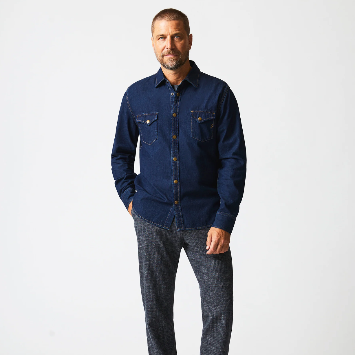 Billy Reid - Shoals Denim Shirt - Double Dye