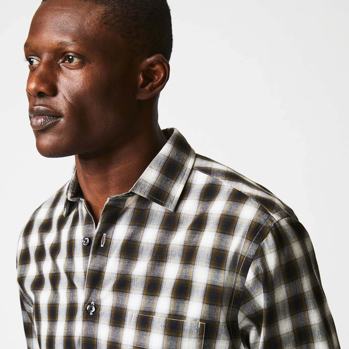 Billy Reid - Shadow Plaid Tuscumbia Shirt - Black Multi