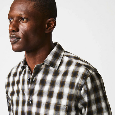 Billy Reid - Shadow Plaid Tuscumbia Shirt - Black Multi