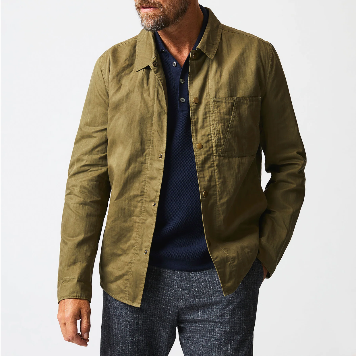 Billy Reid - Leroy Shirt Jacket - Moss Green