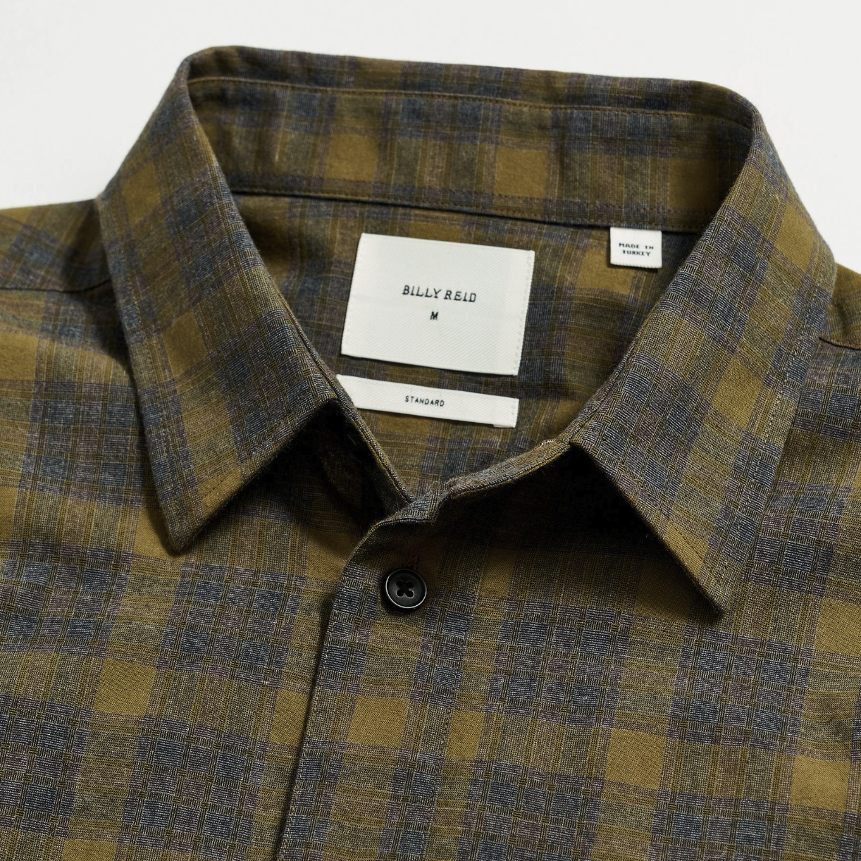 Billy Reid - Melange Shadow Plaid Tuscumbia Shirt - Grey / Olive