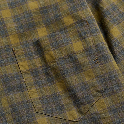 Billy Reid - Melange Shadow Plaid Tuscumbia Shirt - Grey / Olive