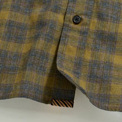 Billy Reid - Melange Shadow Plaid Tuscumbia Shirt - Grey / Olive