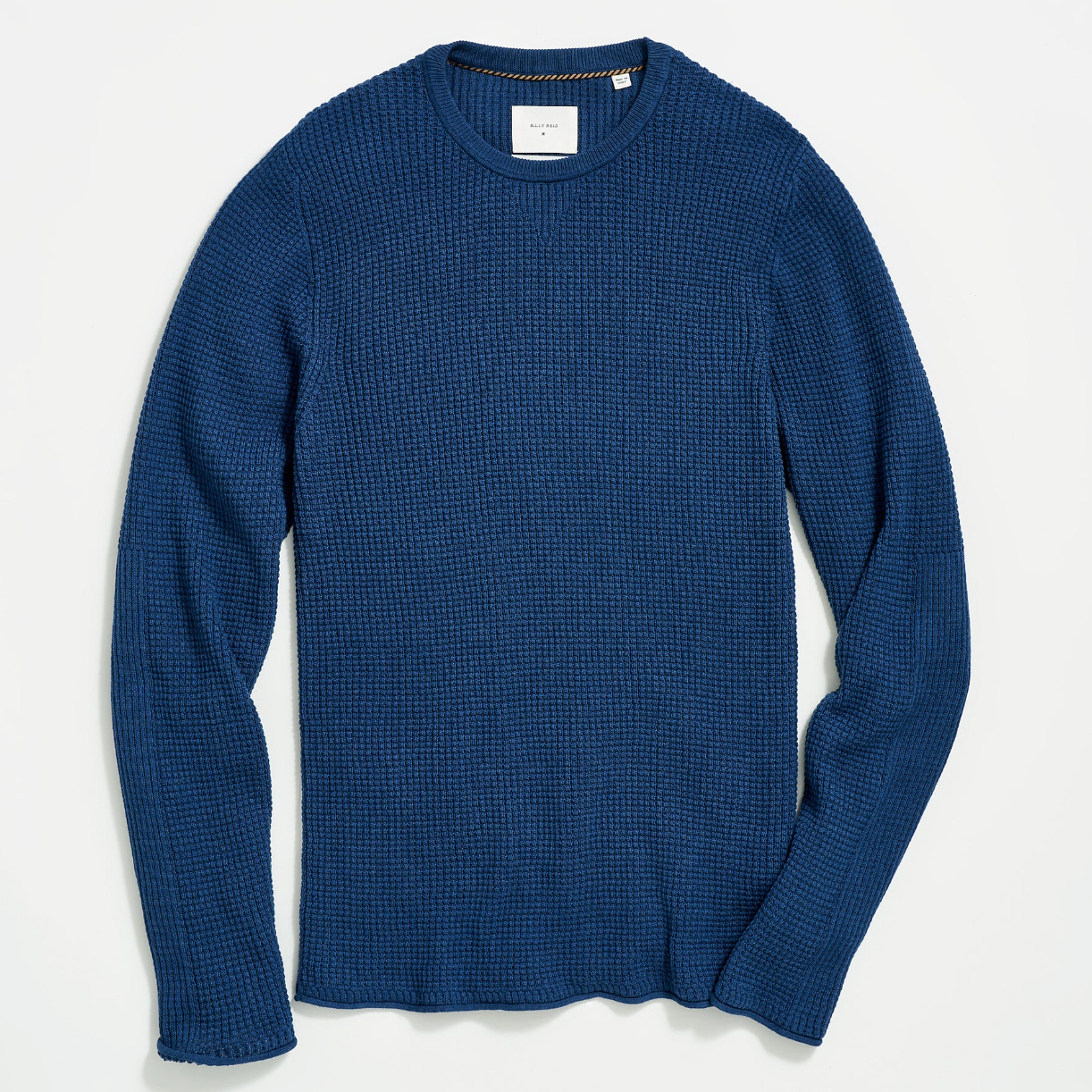 Billy Reid - Mini Waffle Crew - Denim Blue