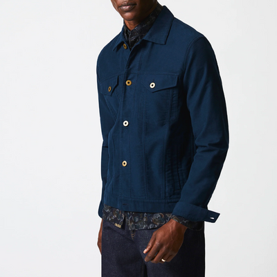 Billy Reid - Moleskin Tupelo Trucker Jacket - Carbon Blue