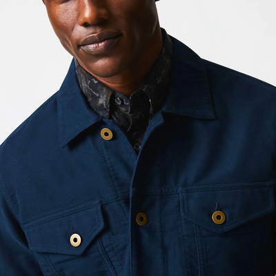 Billy Reid - Moleskin Tupelo Trucker Jacket - Carbon Blue