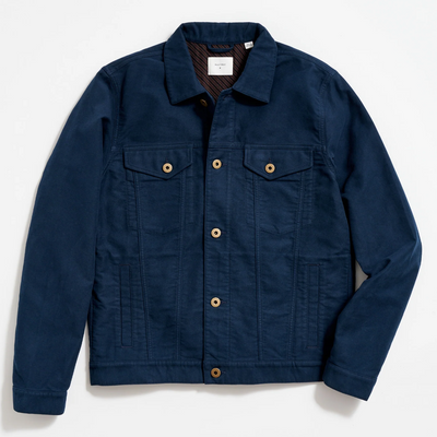 Billy Reid - Moleskin Tupelo Trucker Jacket - Carbon Blue