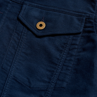 Billy Reid - Moleskin Tupelo Trucker Jacket - Carbon Blue