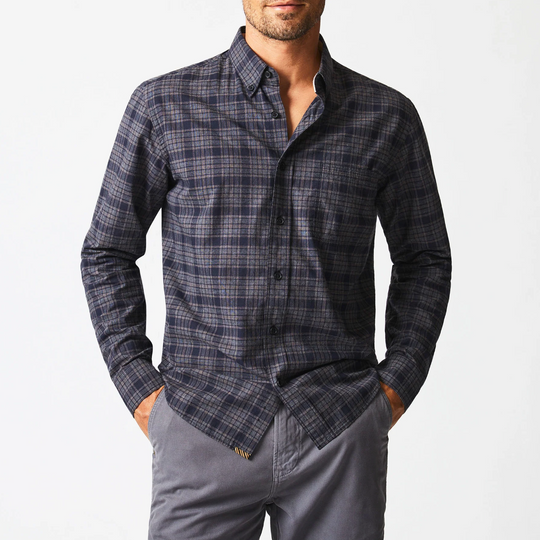 Billy Reid - Plaid Tuscumbia Shirt bd - Brown / Black